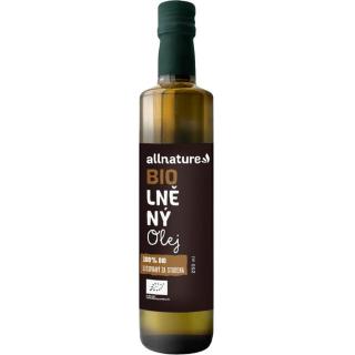 Allnature Lněný olej BIO lněný olej v BIO kvalitě 250 ml