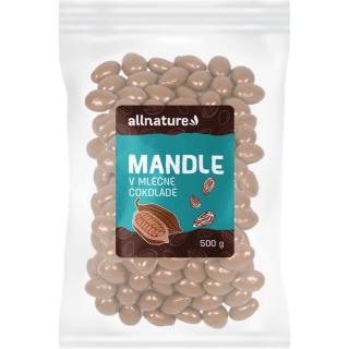 Allnature Mandle v mléčné čokoládě ořechy v polevě 500 g