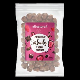 ALLNATURE Mrazem sušené jahody v hořké čokoládě 100 g