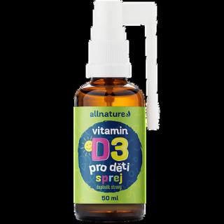 ALLNATURE Vitamin D3 pro děti s MCT olejem ve spreji 50 ml