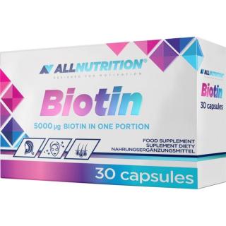 Allnutrition Biotin kapsle pro podporu kvality kůže a vlasů 30 cps