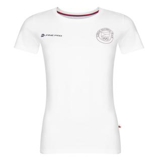 ALPINE PRO Morelona Bílá Dámské bavlněné triko z olympijské kolekce XL