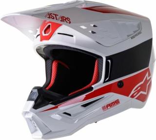 Alpinestars S-M5 Bond Helmet White/Red Glossy L Přilba