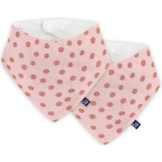 Alvi ® Trojúhelníková šála 2-pack Curly Dots růžová