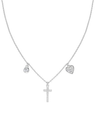 Amen Půvabný stříbrný náhrdelník s přívěsky Subjects CLCRCUBBZ