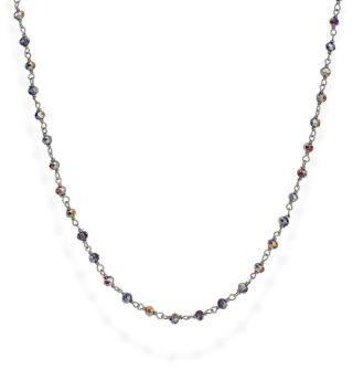 Amen Stylový stříbrný náhrdelník s krystaly Romance CLNVS 45 cm