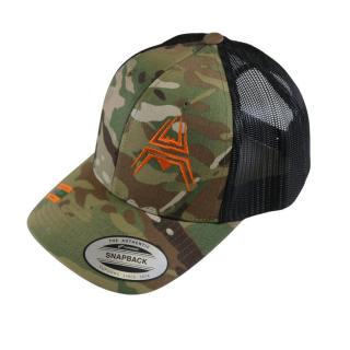 ANAREUS Retro Trucker Kšiltovka ANAREUS Spider logo oranžové - Multicam®