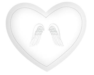 Andělská křídla Polštář Srdce