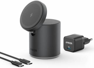 Anker PowerWave Mag-Go Dock 2-in-1 B2568311, černá - rozbaleno