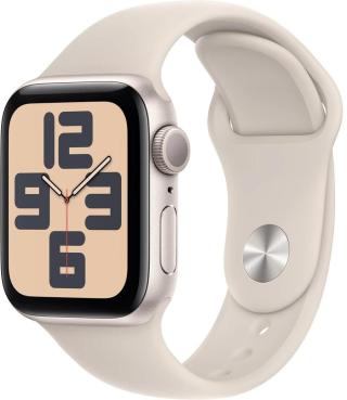 Apple Apple Watch SE  GPS 40mm sportovní silikonový řemínek hvězdně bílý M/L