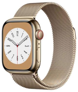 Apple Apple Watch Series 8 GPS + Cellular 45mm Gold Steel, Gold Milanese Loop