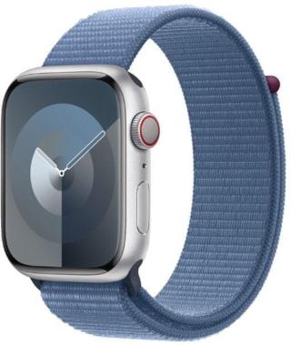 Apple Watch Series 9, Cellular, 41mm, Silver, Winter Blue Sport Loop