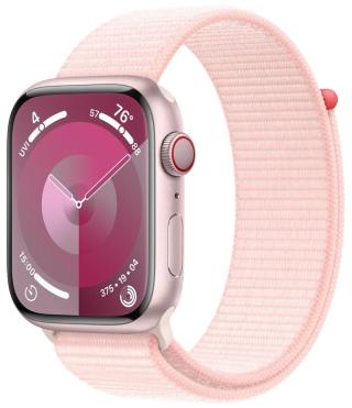 Apple Watch Series 9, Cellular, 45mm, Pink, Light Pink Sport Loop