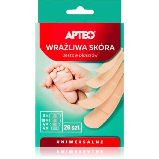 Apteo Plastry Wrażliwa skóra zestaw plastrów náplast k ošetření drobných povrchových poranění kůže 26 ks