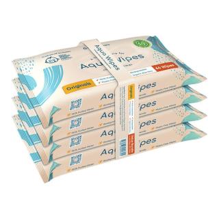 AQUA WIPES BIO Aloe Vera 100% rozložitelné ubrousky, 99% vody, 4x64 ks = 256ks