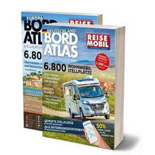 Atlas evropských míst pro krátkodobé přenocování Reisemobil Bordatlas
