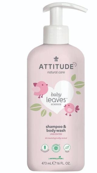 Attitude Dětské tělové mýdlo a šampon  Baby leaves bez vůně 473 ml