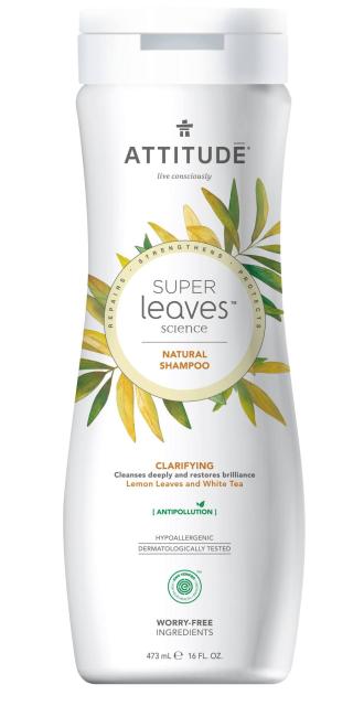 ATTITUDE šampon Super Leaves s detoxikačním účinkem, rozjasňující pro normální a mastné vlasy 473ml