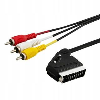 Audio video kabel Savio CL-133 Scart 3xRCA 2m