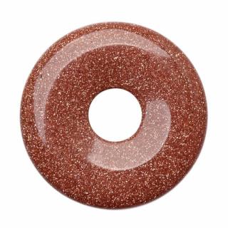 Avanturín sluneční donut - Ø 3 cm