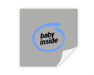 Baby Inside Samolepky hranatý čtverec