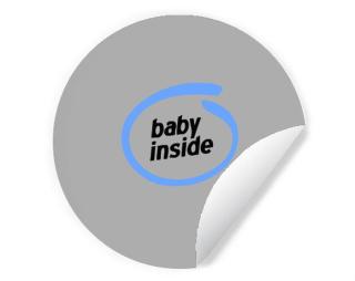 Baby Inside Samolepky kruh