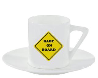 Baby on board Espresso hrnek s podšálkem 100ml