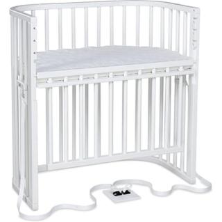 Babybay přístavná postýlka Boxspring Comfort Plus white včetně matrace Classic Cotton Soft