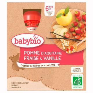 Babybio Jablko, jahoda a vanilka kapsičky 4x90 g
