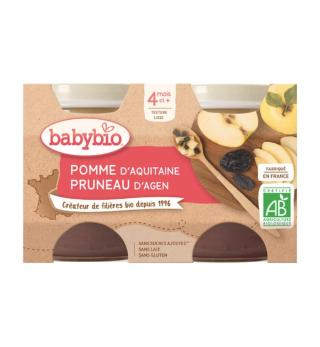 BABYBIO Příkrm jablko švestka 2x 130 g