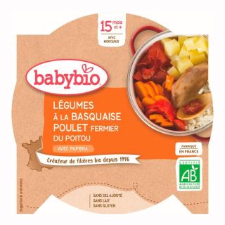 Babybio Zelenina s baskickým kuřetem a rýží 260 g