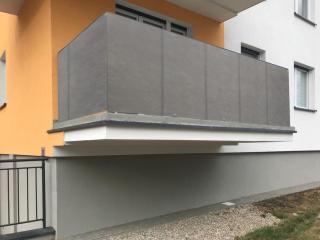 Balkonová zástěna OSLO šedá, výška 100 cm, šířka různé rozměry MyBestHome Rozměr: 100x300 cm rozteč 25 cm