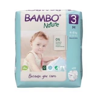 Bambo Nature 3 M 4-8 kg dětské pleny 28 ks