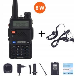 Baofeng UV-5R Ht 8W Rádio Skaner Policie Pogotově