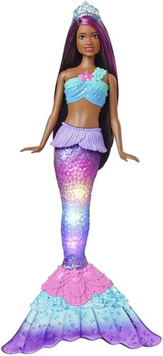 Barbie Dreamtopia blikající mořská panny brunetka