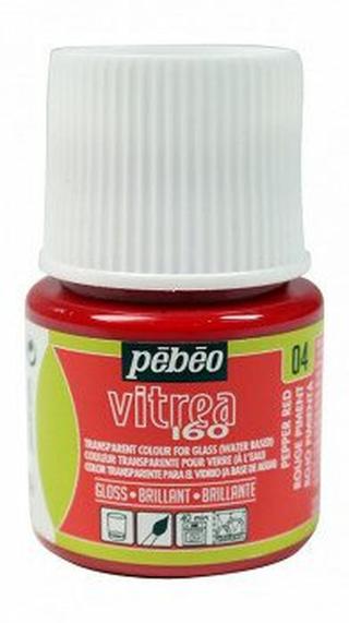 Barva na sklo Vitrea 45ml – 04 červená pepper