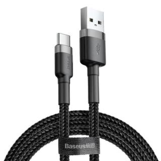 BASEUS Datový kabel Cafule USB-C 1m 3A šedo-černý