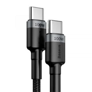 BASEUS Datový kabel Cafule USB-C PD2.0 100W 2m 20V 5A šedo-černý