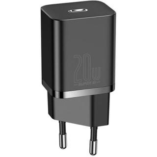 BASEUS Rychlonabíječka do sítě Super Si USB-C PD QC 20W černá