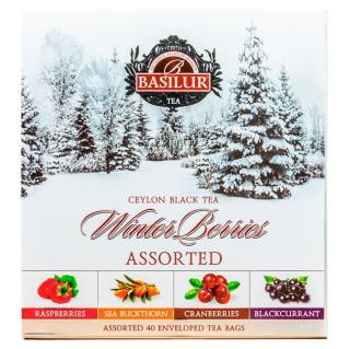 BASILUR Winter berries assorted černé čaje 40 sáčků