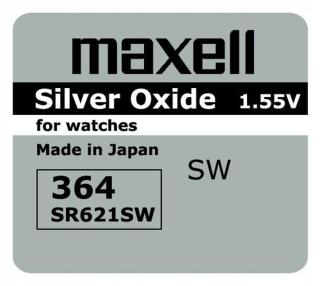 Baterie stříbrná Maxell 364 SR62SW Sr 621 Sw x 10