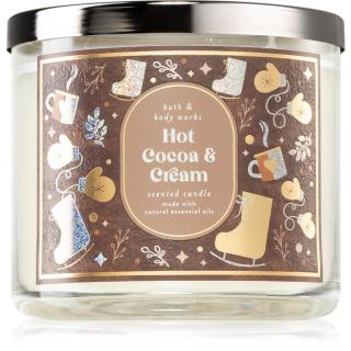 Bath & Body Works Hot Cocoa & Cream vonná svíčka s esenciálními oleji II. 411 g