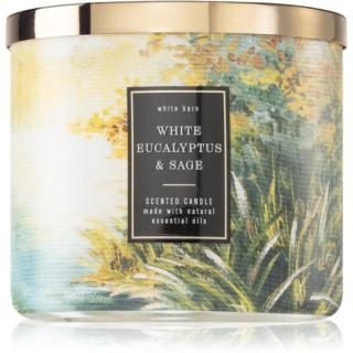 Bath & Body Works White Eucalyptus & Sage vonná svíčka 411 g