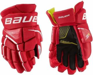 Bauer Hokejové rukavice S21 Supreme 3S JR 11 Červená