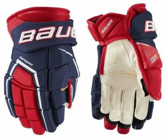 Bauer Hokejové rukavice S21 Supreme 3S Pro INT 13 Navy/Red