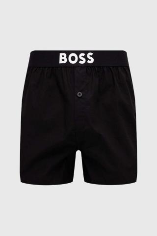 Bavlněné boxerky BOSS černá barva