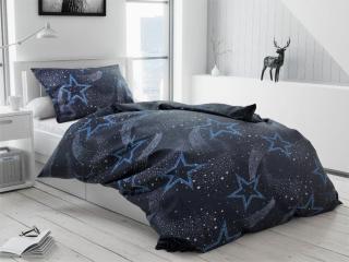 Bavlněné povlečení Kometa tmavě modré