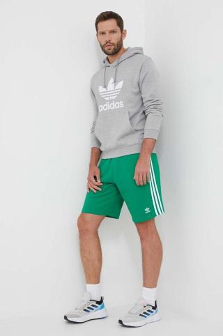 Bavlněné šortky adidas Originals zelená barva