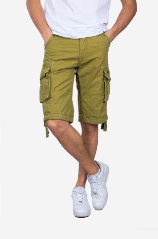 Bavlněné šortky Alpha Industries Jet Short 191200 440 hnědá barva, 191200.440-brown