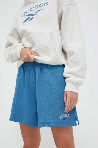 Bavlněné šortky Reebok Classic vzorované, high waist